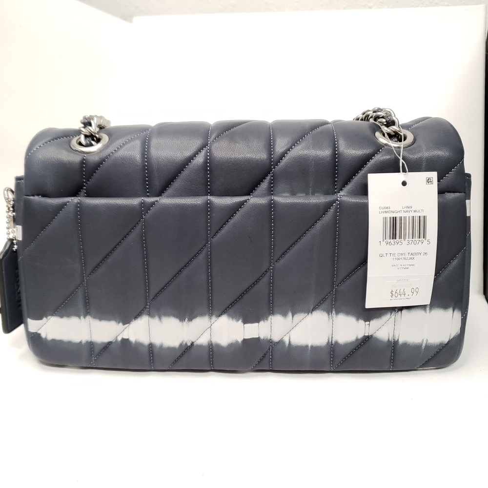 Coach Tabby 26 Tie Dye Metallic Gray Quilted Shoulder Bag - Picture 5 of 15